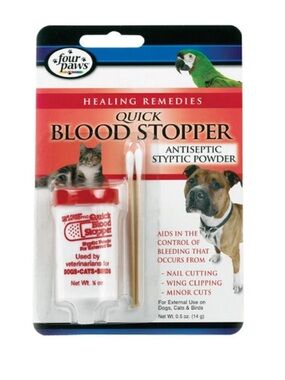 FOUR PAWS Quick Blood Stopper Styptic Powder NWT Dogs Cats Birds Nail Care
